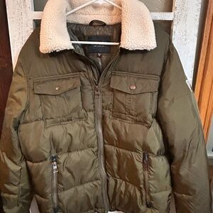 Guess Quilted Jacket Fleece Collar